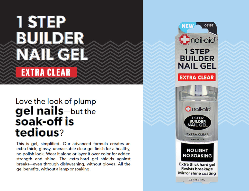 1 Step Builder Nail Gel – Extra Clear Hard Gel Strengthener