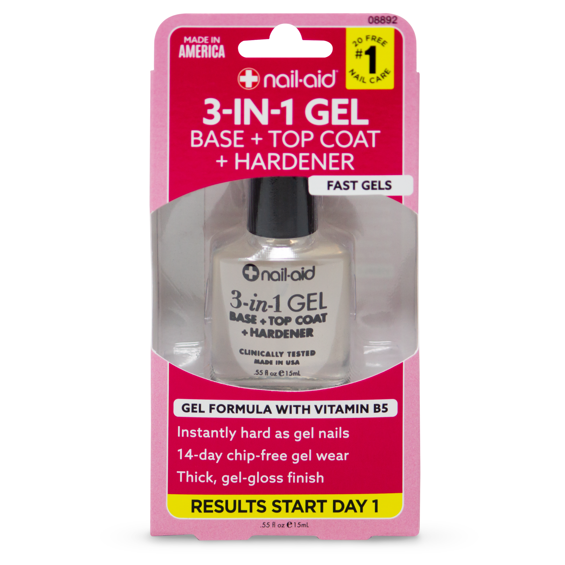 Nail Aid 3 in 1 Gel Base Top Coat Hardener nailaidworks